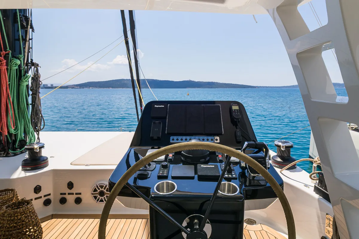 Sea Dreams, a Sunreef 60 catamaran at Kaštela, Croatia