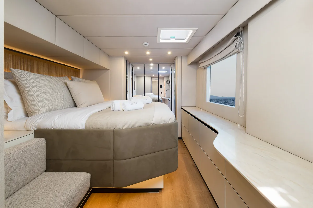 Sea Dreams, a Sunreef 60 catamaran at Kaštela, Croatia