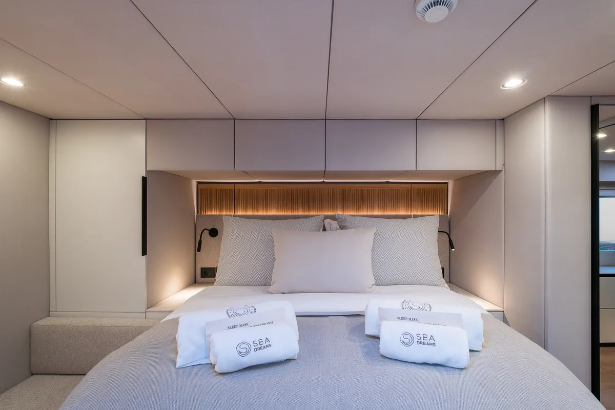 Sea Dreams, a Sunreef 60 catamaran at Kaštela, Croatia