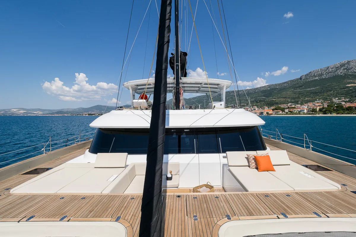 Sea Dreams, a Sunreef 60 catamaran at Kaštela, Croatia