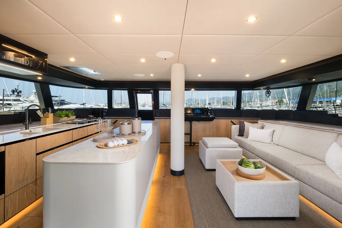 Sea Dreams, a Sunreef 60 catamaran at Kaštela, Croatia