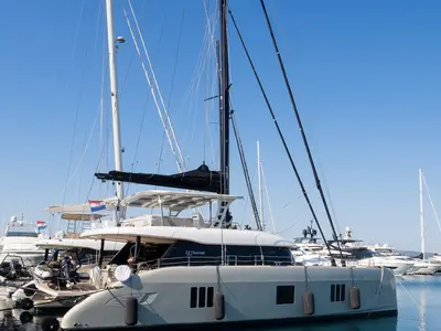 Sea Dreams, a Sunreef 60 catamaran at Kaštela, Croatia