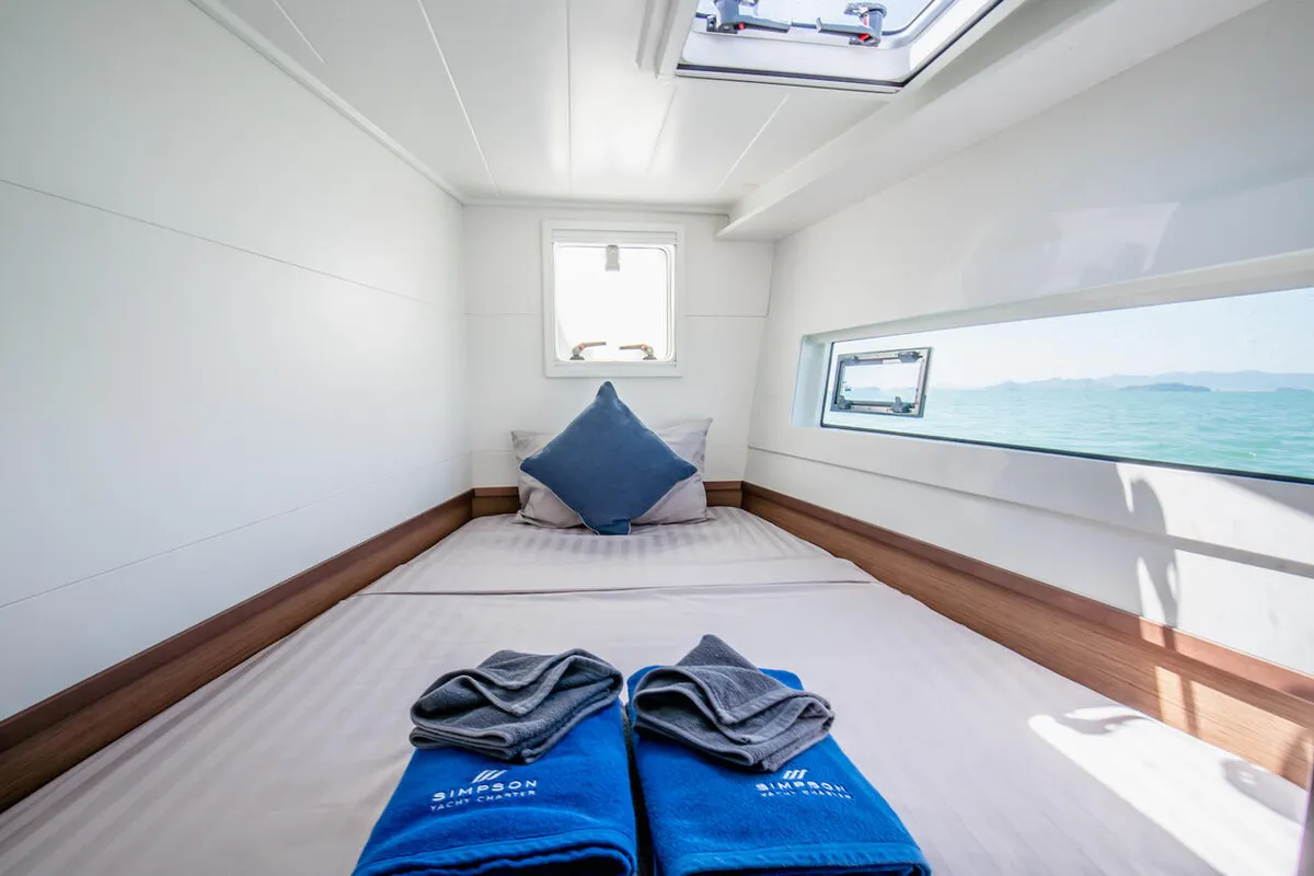 Cabin on K-35, a Lagoon 40 catamaran at Pa Khlok, Thailand