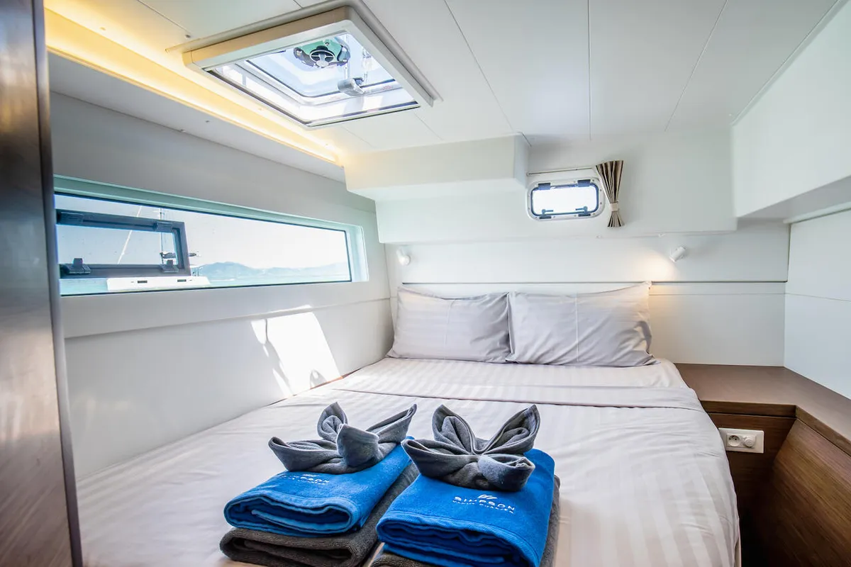 Cabin on K-35, a Lagoon 40 catamaran at Pa Khlok, Thailand