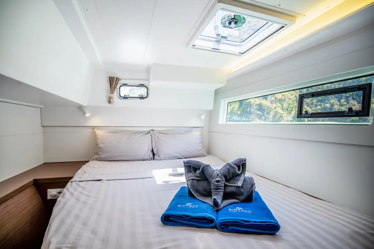 Cabin on K-35, a Lagoon 40 catamaran at Pa Khlok, Thailand