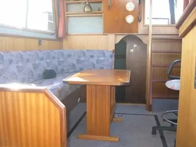 Salon of Twieberr, a Gulet Success 1050 motorboat at Woudsend, Netherlands