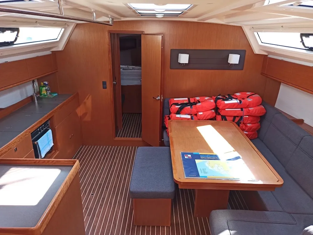 Salon of Bardolino, a Bavaria Cruiser 46 sailboat at Seget Donji, Croatia