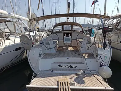 Cockpit of Bardolino, a Bavaria Cruiser 46 sailboat at Seget Donji, Croatia