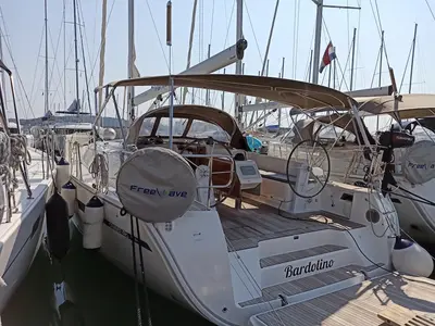 Deck of Bardolino, a Bavaria Cruiser 46 sailboat at Seget Donji, Croatia