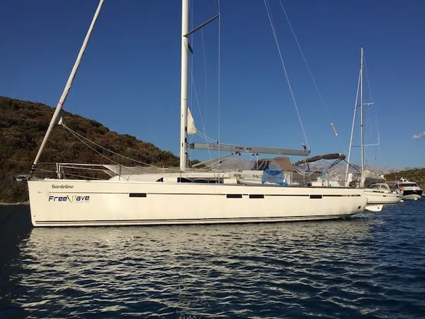 Exterior view of Bardolino, a Bavaria Cruiser 46 sailboat at Seget Donji, Croatia