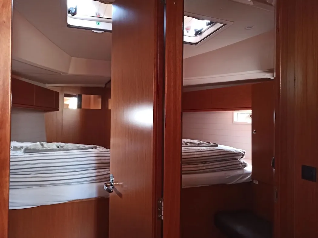 Cabin on Bardolino, a Bavaria Cruiser 46 sailboat at Seget Donji, Croatia