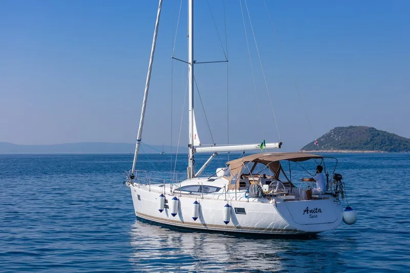 Exterior view of ANITA, a Elan Impression 45 sailboat at Split, Croatia