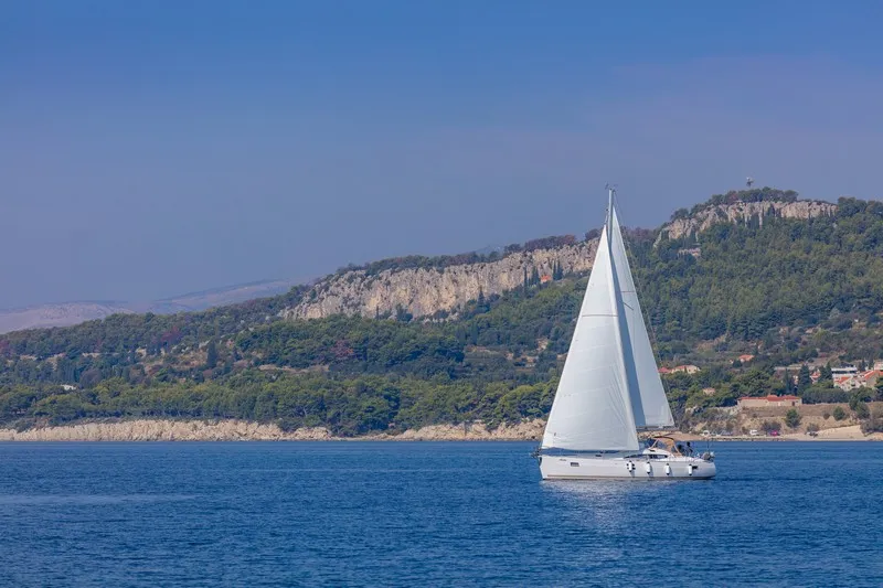 Exterior view of ANITA, a Elan Impression 45 sailboat at Split, Croatia