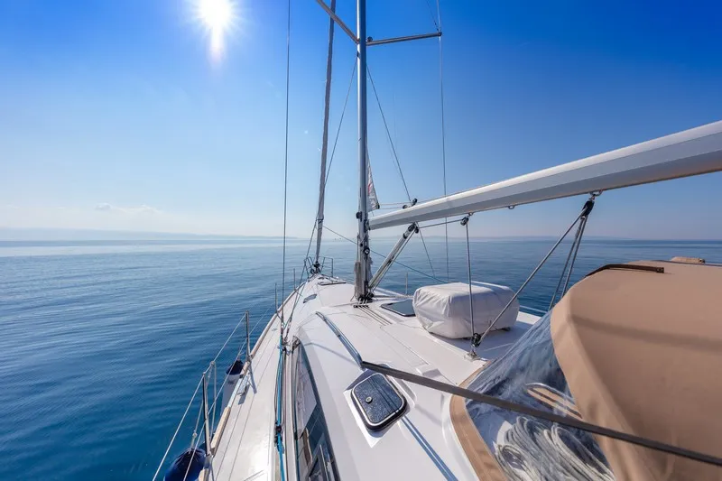 Deck of ANITA, a Elan Impression 45 sailboat at Split, Croatia