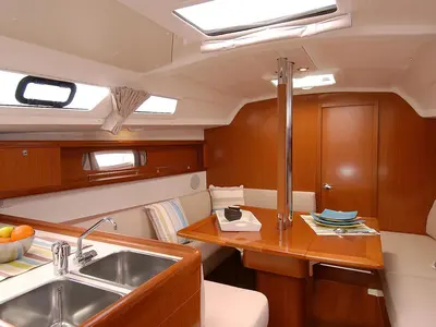 Cabin on Aquamarine, a Beneteau Oceanis 34 sailboat at Fethiye, Turkey