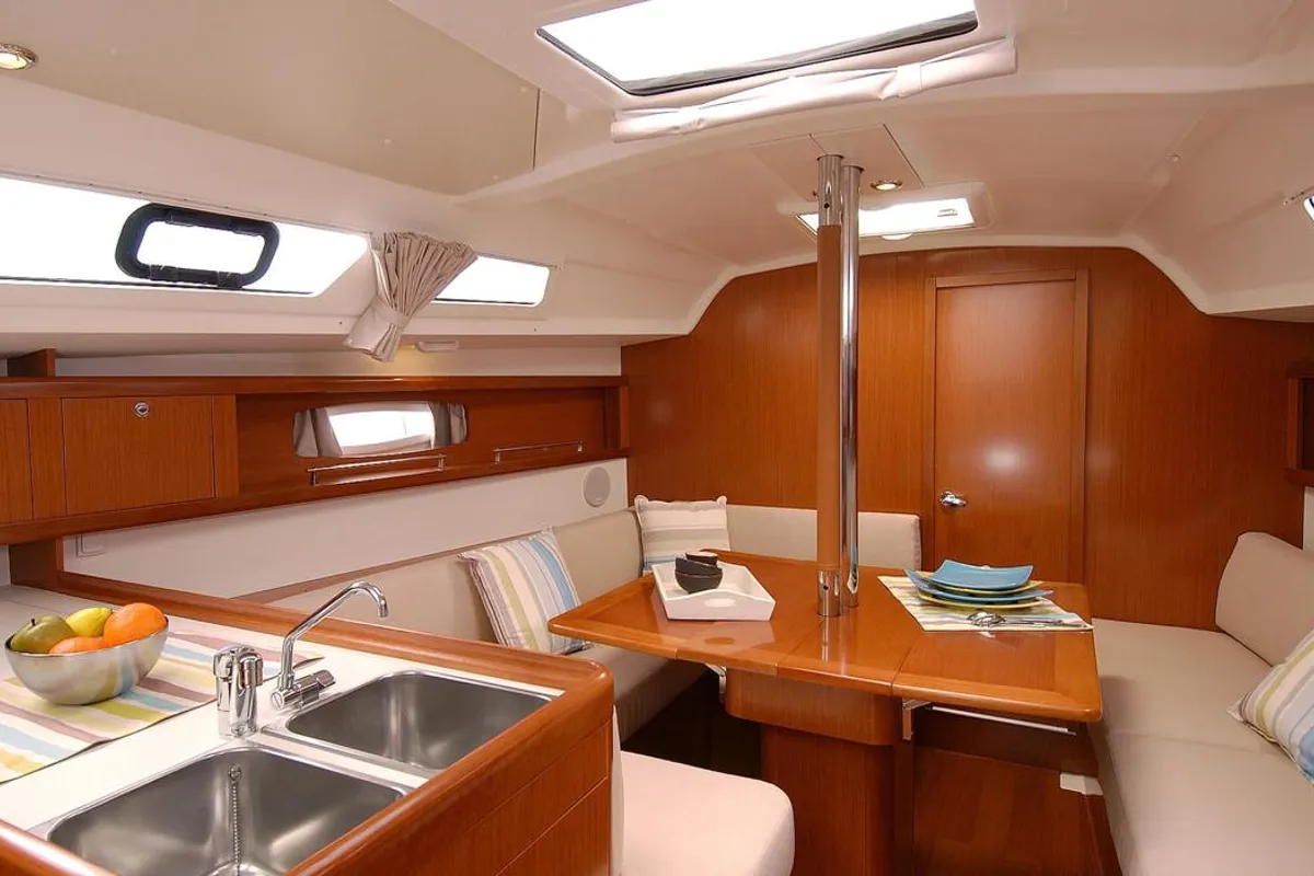 Cabin on Aquamarine, a Beneteau Oceanis 34 sailboat at Fethiye, Turkey