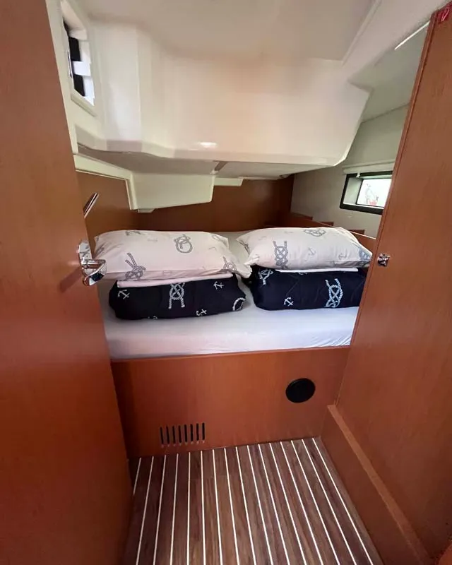 Cabin on Nembus, a Bavaria C38 sailboat at Grad Biograd na Moru, Croatia