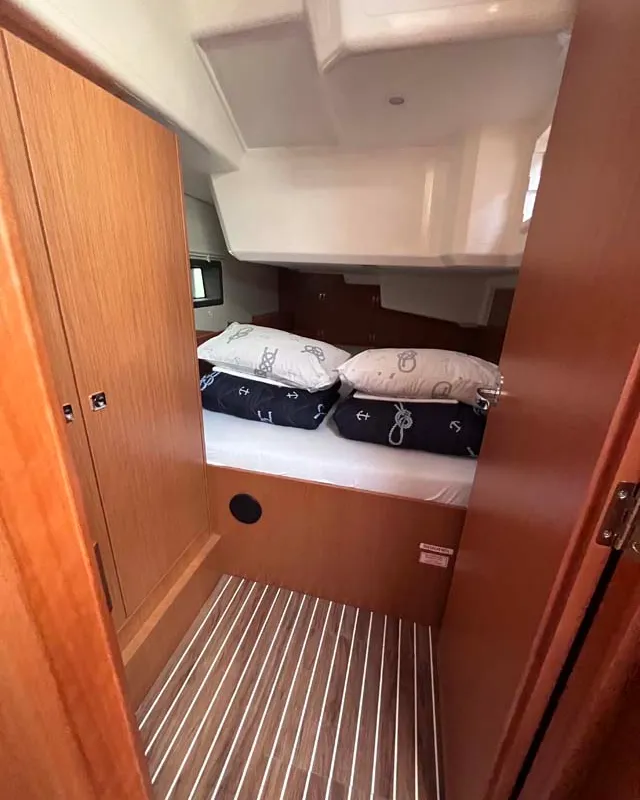 Cabin on Nembus, a Bavaria C38 sailboat at Grad Biograd na Moru, Croatia