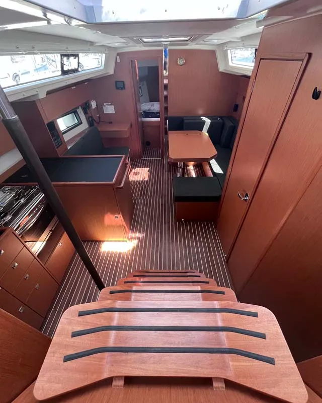 Salon of Nembus, a Bavaria C38 sailboat at Grad Biograd na Moru, Croatia