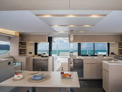 Galley of Pepe, a Lagoon 46 catamaran at Trogir, Croatia