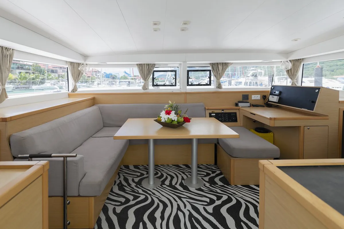 Salon of Emilio, a Lagoon 400 S2 catamaran at Baan Salak Phet, Thailand