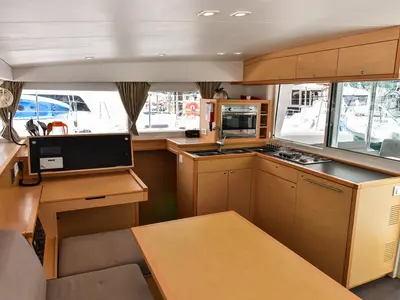Galley of Emilio, a Lagoon 400 S2 catamaran at Baan Salak Phet, Thailand