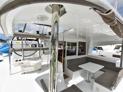 Deck of Emilio, a Lagoon 400 S2 catamaran at Baan Salak Phet, Thailand
