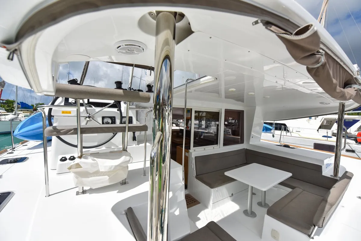 Deck of Emilio, a Lagoon 400 S2 catamaran at Baan Salak Phet, Thailand