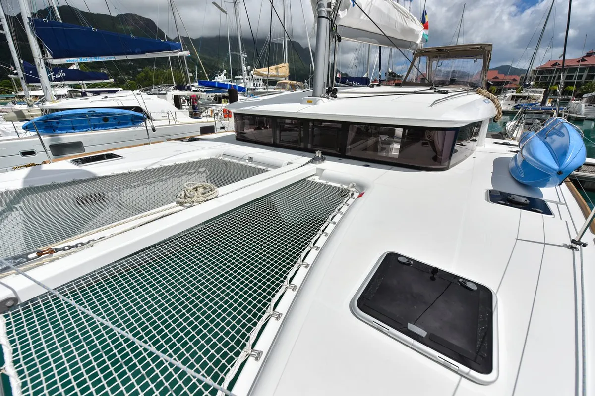 Deck of Emilio, a Lagoon 400 S2 catamaran at Baan Salak Phet, Thailand