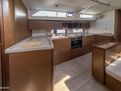 Galley of Emma, a Beneteau Oceanis 46.1 sailboat at Puntone di Scarlino, Italy