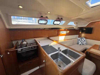 Galley of Tayrona, a Beneteau Oceanis 34 sailboat at La Rochelle, France
