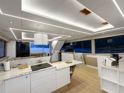 Galley of TanWay, a Gulet Motoryacht motor yacht at Marmaris, Turkey