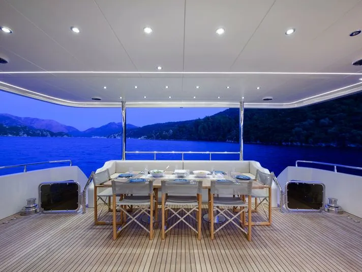 Deck of TanWay, a Gulet Motoryacht motor yacht at Marmaris, Turkey