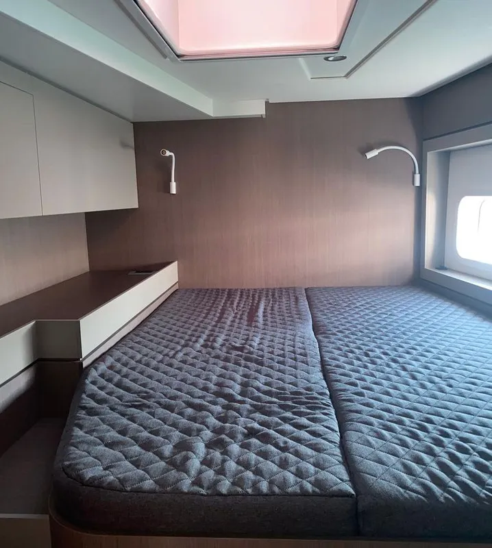 Cabin on Moderna, a Bali 4.6 catamaran at Cannigione, Italy