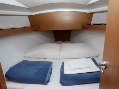 Cabin on Tatjana, a Jeanneau Sun Odyssey 319 sailboat at Split, Croatia