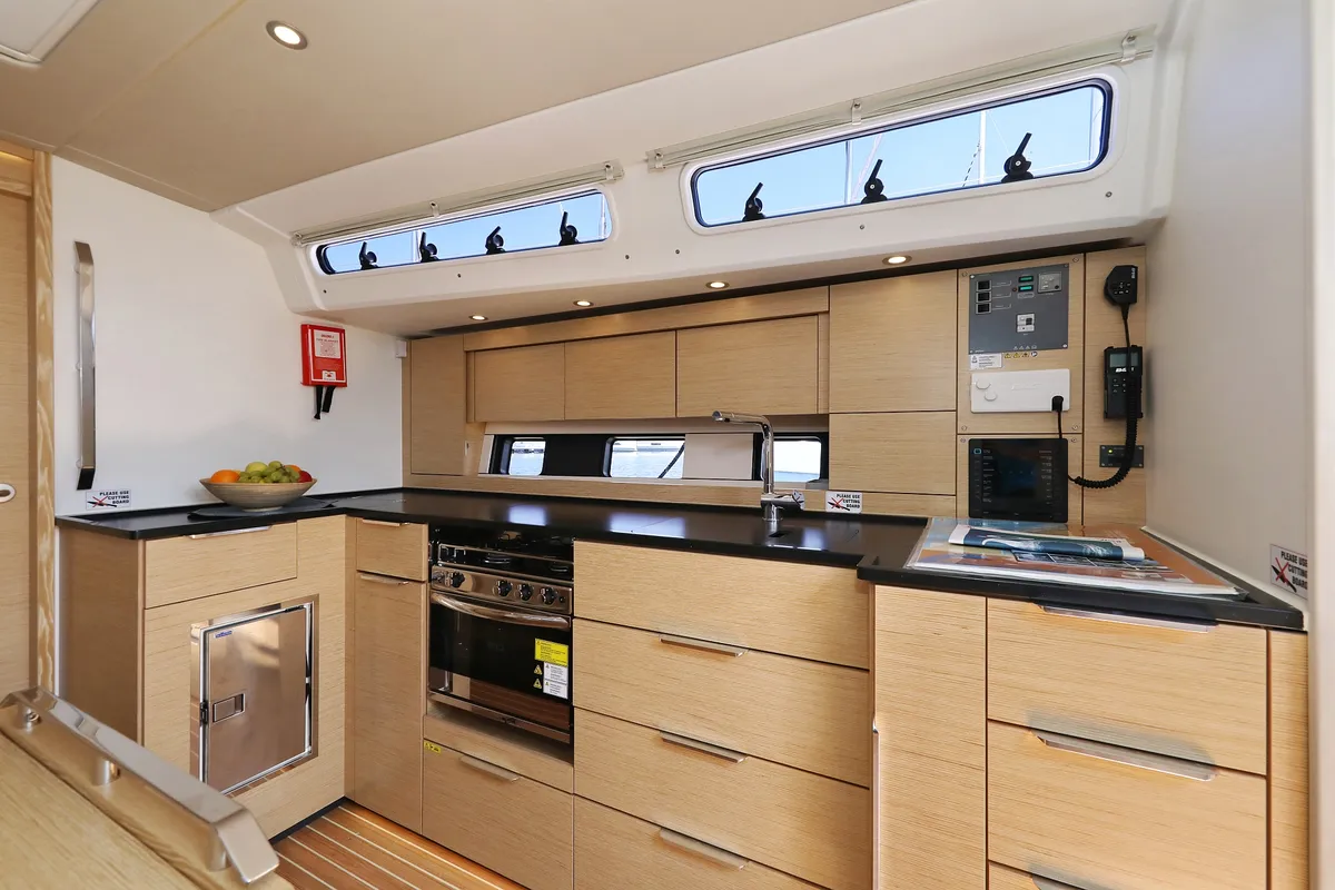 Galley of Salacia, a Hanse 460 sailboat at Grad Šibenik, Croatia