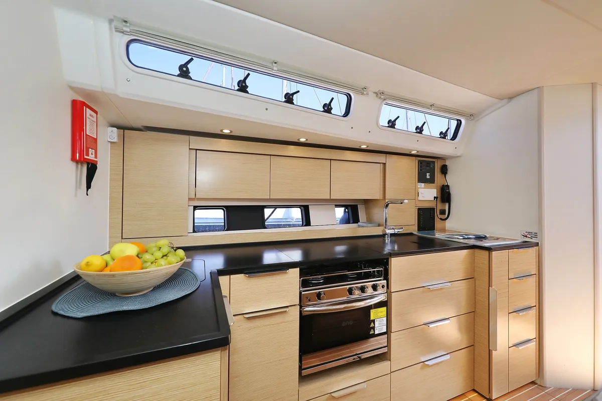 Galley of Salacia, a Hanse 460 sailboat at Grad Šibenik, Croatia