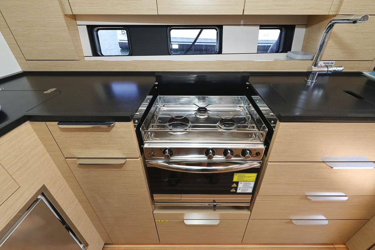 Galley of Salacia, a Hanse 460 sailboat at Grad Šibenik, Croatia