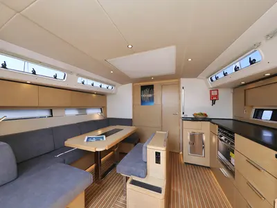 Salon of Salacia, a Hanse 460 sailboat at Grad Šibenik, Croatia