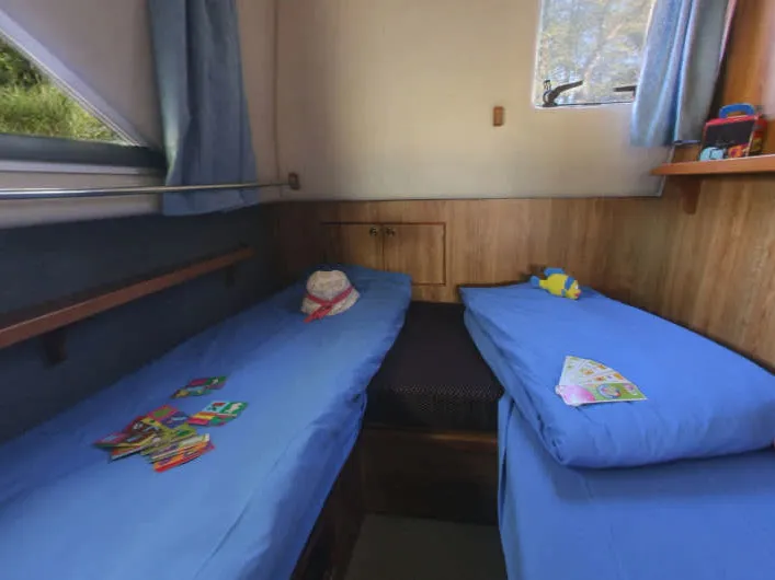 Cabin on Grand Classique, a Gulet Grand Classique motorboat at Hindeloopen, Netherlands