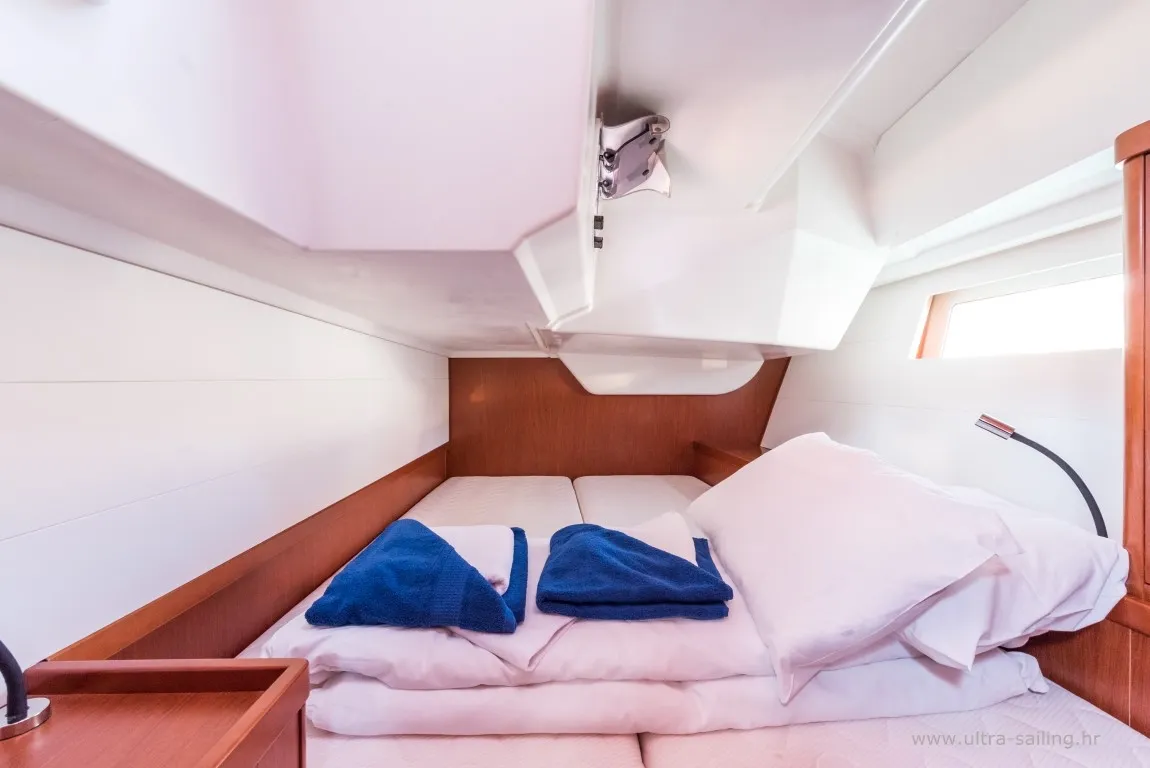 Cabin on FLOU, a Beneteau Oceanis 48 sailboat at Split, Croatia