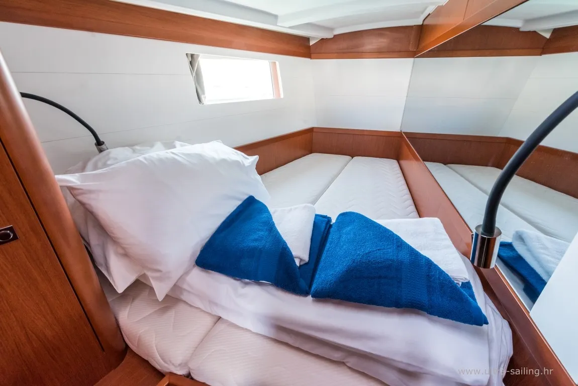 Cabin on FLOU, a Beneteau Oceanis 48 sailboat at Split, Croatia