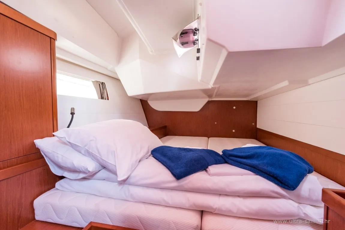 Cabin on FLOU, a Beneteau Oceanis 48 sailboat at Split, Croatia