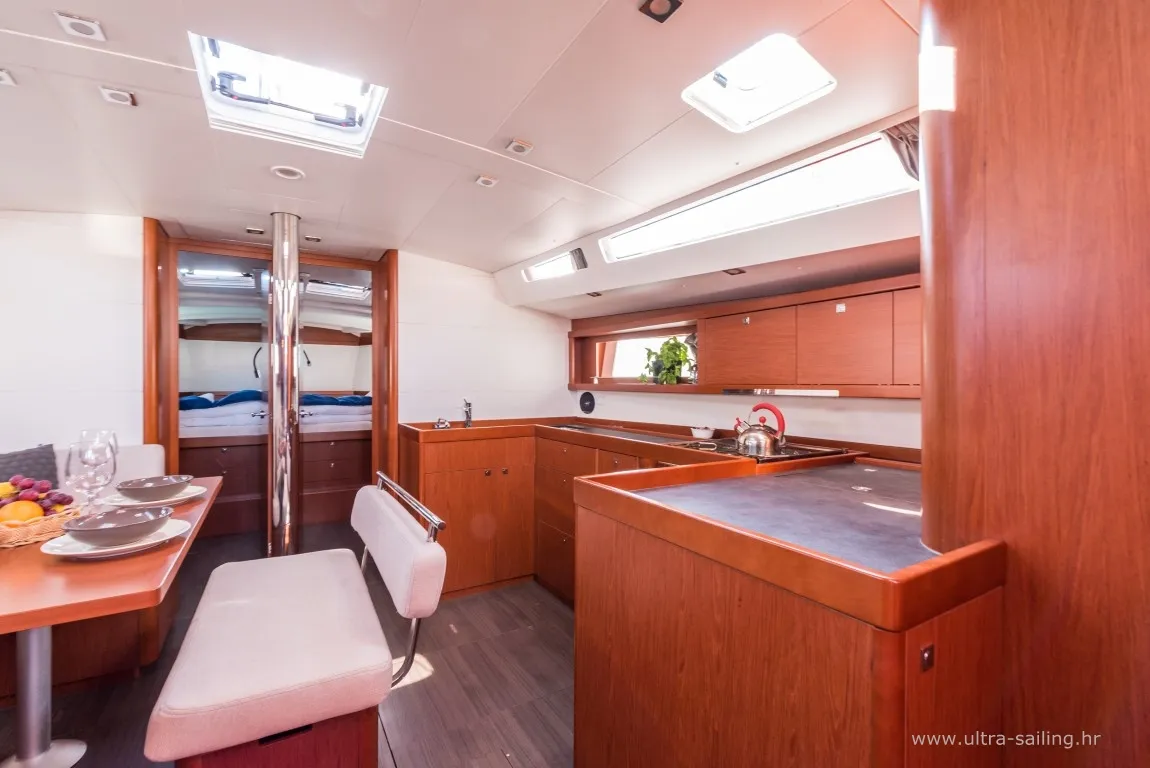 Galley of FLOU, a Beneteau Oceanis 48 sailboat at Split, Croatia
