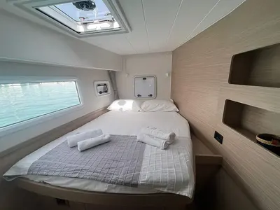Cabin on Capovento, a Lagoon 42 catamaran at Capo d'Orlando, Italy
