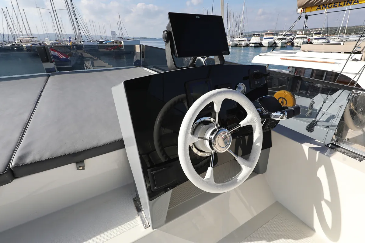 Salon of Taonga, a Cobra Yachts Seamaster 45 motor yacht at Grad Biograd na Moru, Croatia