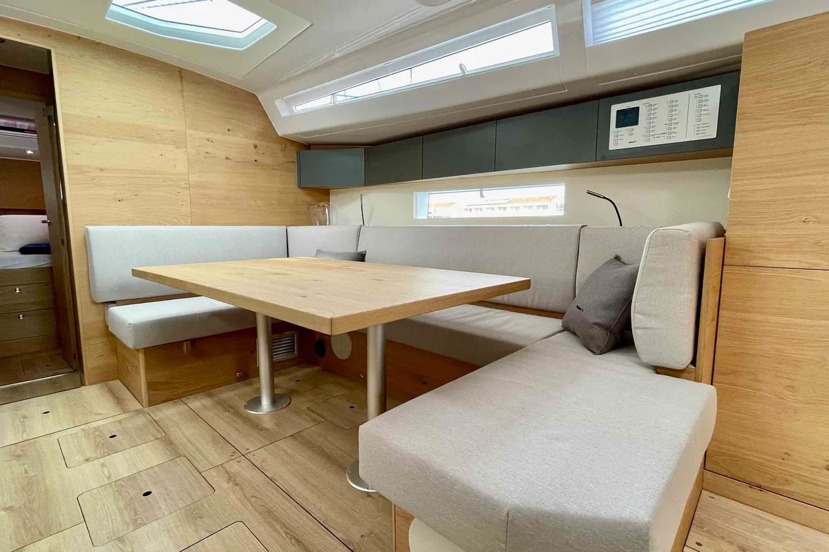 Salon of Aurora, a Elan Impression 45 sailboat at Pirovac, Croatia