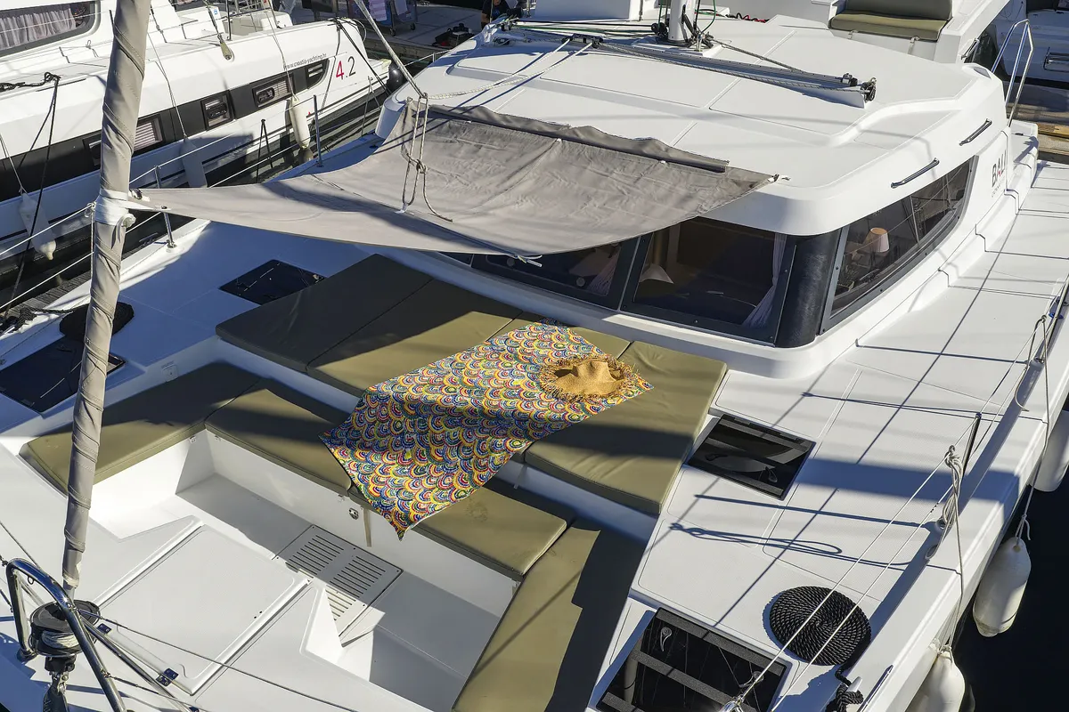 Warm Breeze, a Bali Catspace OW catamaran at Grad Šibenik, Croatia