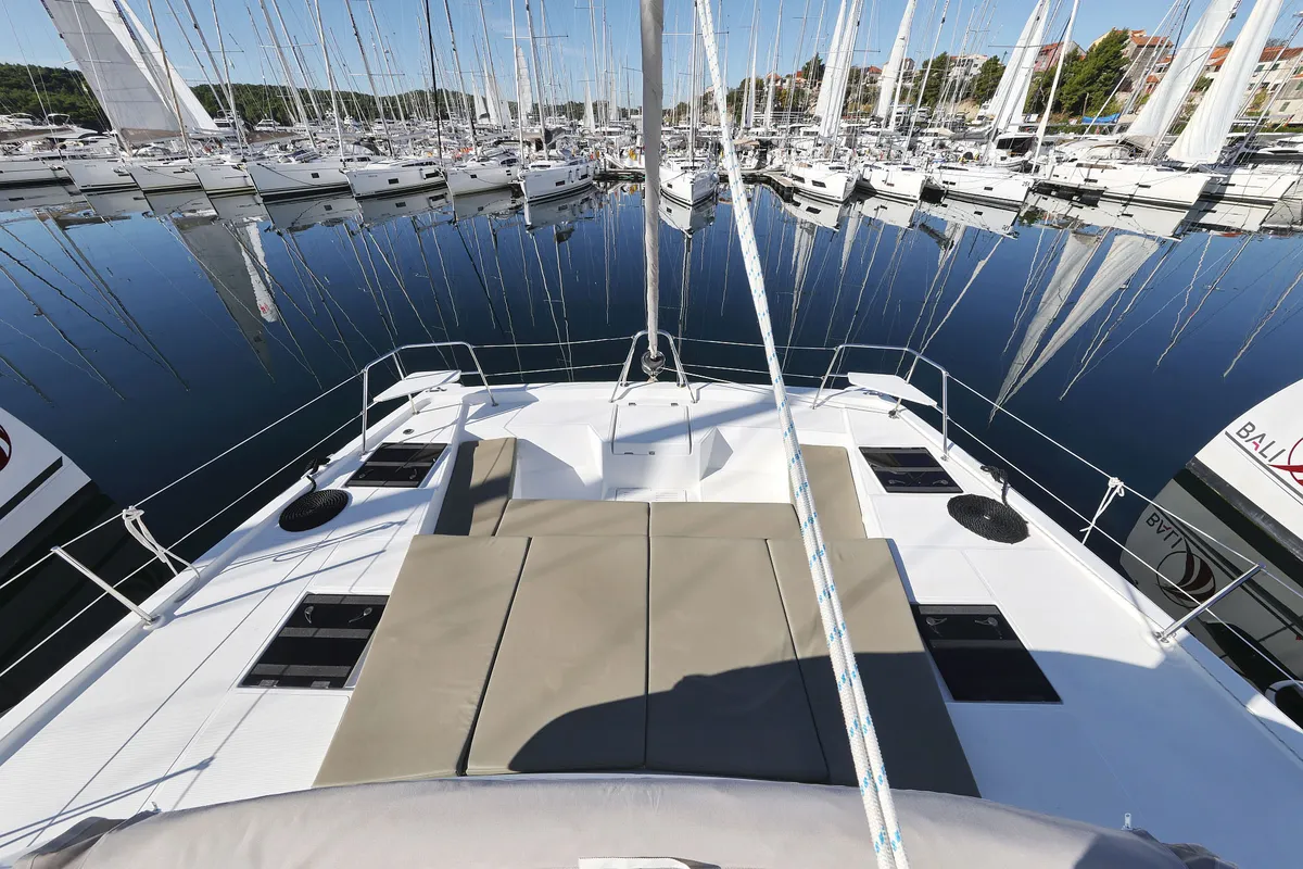 Warm Breeze, a Bali Catspace OW catamaran at Grad Šibenik, Croatia