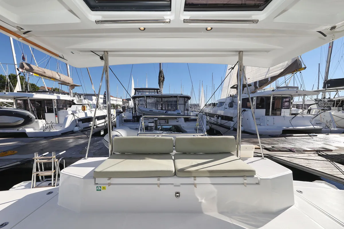 Warm Breeze, a Bali Catspace OW catamaran at Grad Šibenik, Croatia